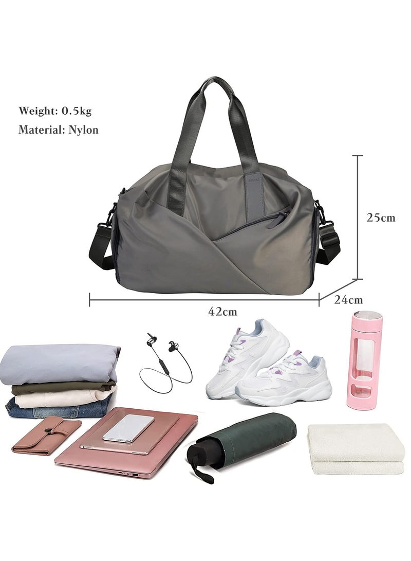 KYD Gym Bag for Men & Women with Shoe Wet Compartment and Wet Pocket, Waterproof Sports Bags for Men, Weekender Overnight Bag, Sport Gym Tote Bags Swimming Yoga  - Image 2