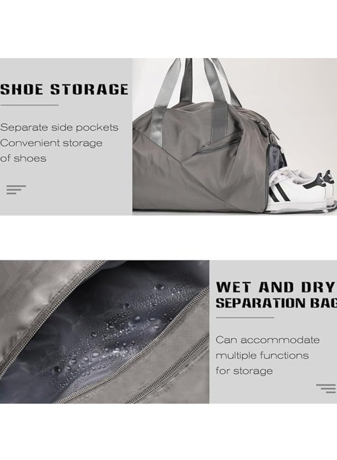 KYD Gym Bag for Men & Women with Shoe Wet Compartment and Wet Pocket, Waterproof Sports Bags for Men, Weekender Overnight Bag, Sport Gym Tote Bags Swimming Yoga  - Image 3
