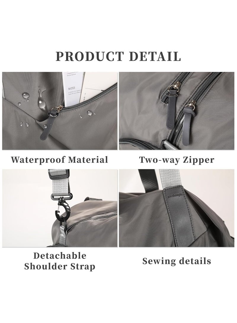 KYD Gym Bag for Men & Women with Shoe Wet Compartment and Wet Pocket, Waterproof Sports Bags for Men, Weekender Overnight Bag, Sport Gym Tote Bags Swimming Yoga  - Image 4