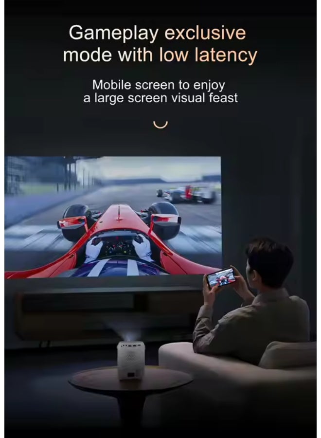 Rock Pow 4K HD Retro Game Console & Portable Projector Combo – 64GB Storage with 10,000+ Classic Games, Wireless Controller, Hi-Fi Sound, 180° Rotatable 130” Screen, Wi-Fi & Bluetooth 5.0, All-in-One Entertainment System - Image 3