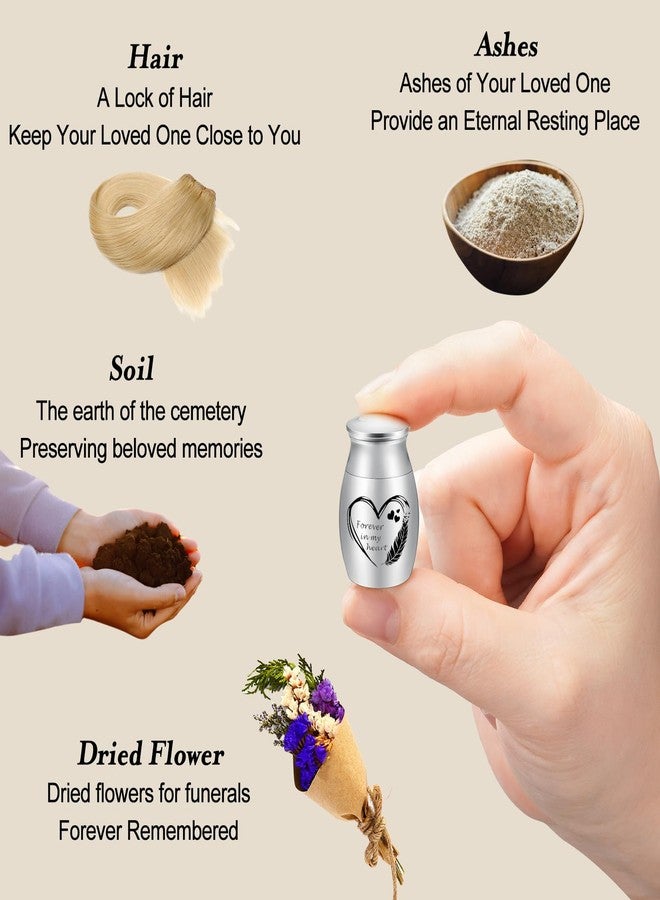 Dletay Small Urns for Human Ashes Keepsake Heart Shaped Box Mini Cremation Urns for Women Men 1.2 Inches Memorial Funeral Urn-Forever in My Heart - Image 2