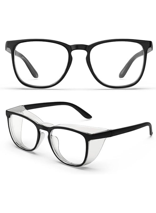 Goggles, Glasses With AntiFog And AntiBlue Light Lense, Light And Comfortable, Top and Side Shields, Perfect Alternatives To Regular Protective Eyewear Goggles For Nurses(BLACK) - Image 1