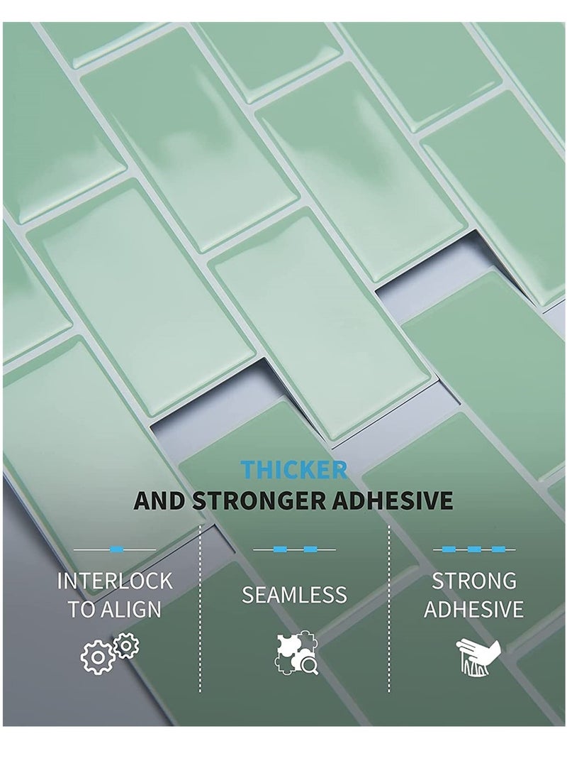 KASTWAVE - 10 Sheets Pack Sheet Peel Stick Tiles and Kitchen Backsplash 12 x 12 Inches Self Adhesive Kitchen Backsplash 3D Wall Panels for Bathroom Kitchen Tiles - Image 1