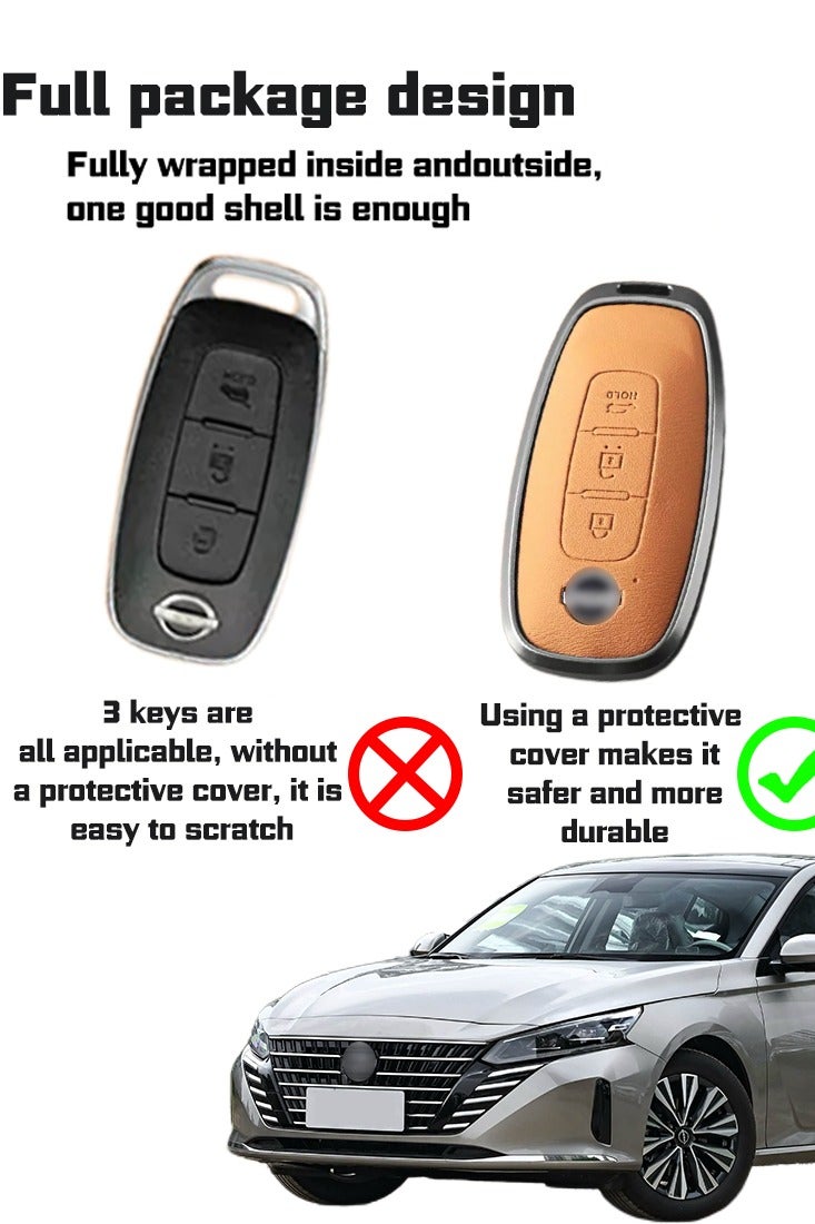Nissan car key accessories, suitable for new Qijun and new Teana car key protectors, perfectly wrap car keys, high-end, wear-resistant. - Image 2