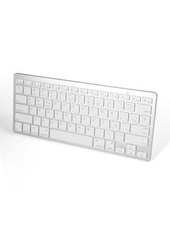 Ultra-Slim Wireless Bluetooth Keyboard | Compatible with iPad, iPhone, MacBook, Windows PC, Samsung & More – White