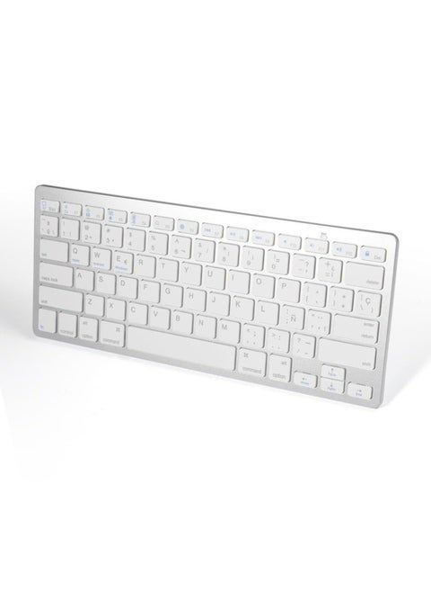 Ultra-Slim Wireless Bluetooth Keyboard | Compatible with iPad, iPhone, MacBook, Windows PC, Samsung & More – White