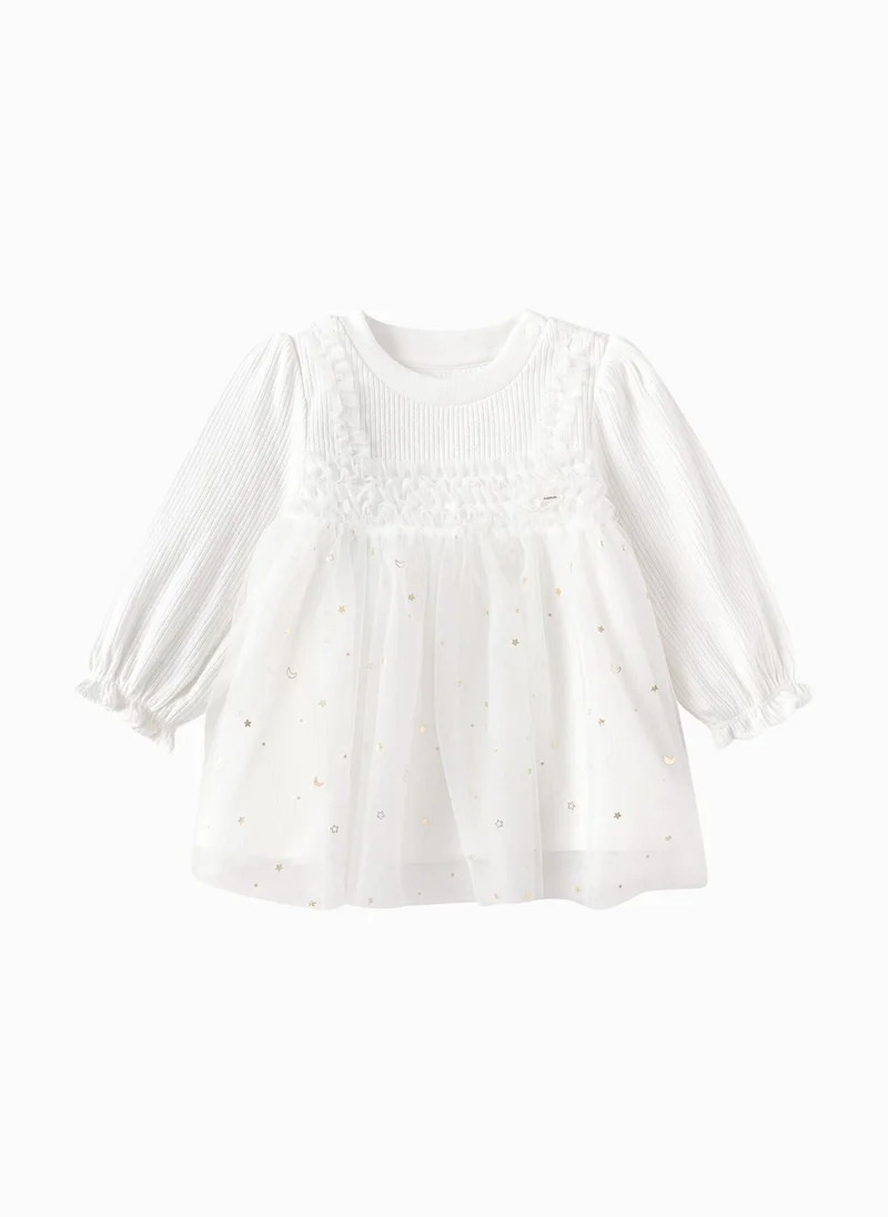 Balabala Baby Girls Round neck long-sleeved T-shirt