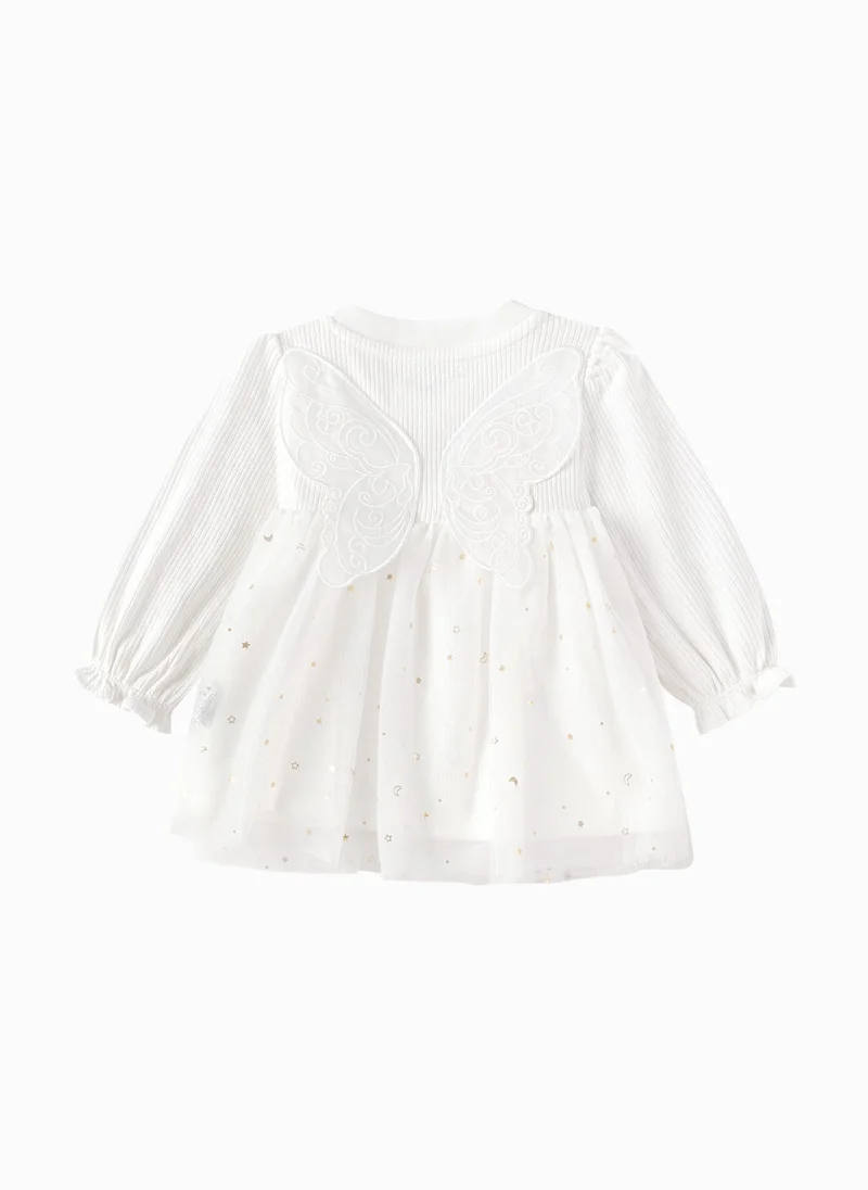 Balabala Baby Girls Round neck long-sleeved T-shirt