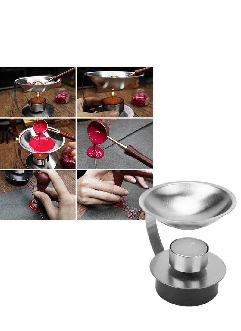 Excefore - Sealing Wax Melting Furnace, Wax Seal Warmer, Wax Melting Furnace Tool Melting Spoon Kit Sealing Wax Beads Save Hours of Making Amounts of Seals for Melting Wax Seal Sticks, Set of 2 - Image 1