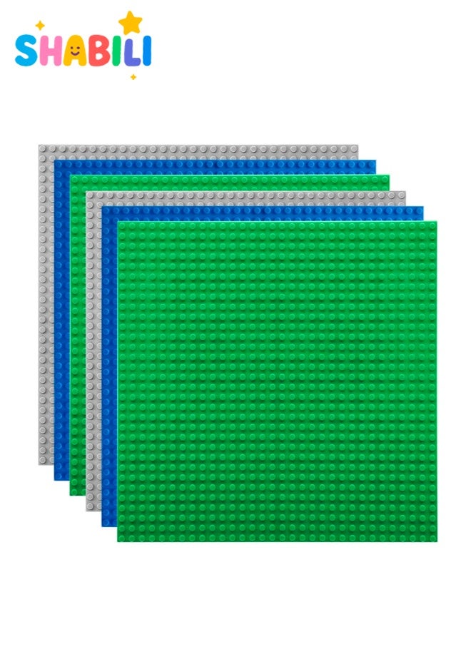 SHABILI Building Brick Baseplates 32x32 Compatible with Major Brick Brands, Durable ABS Construction Base Plate Set for Kids Creative Building Play Platform, Educational Construction Toy for Children (Multicolor) - Image 1