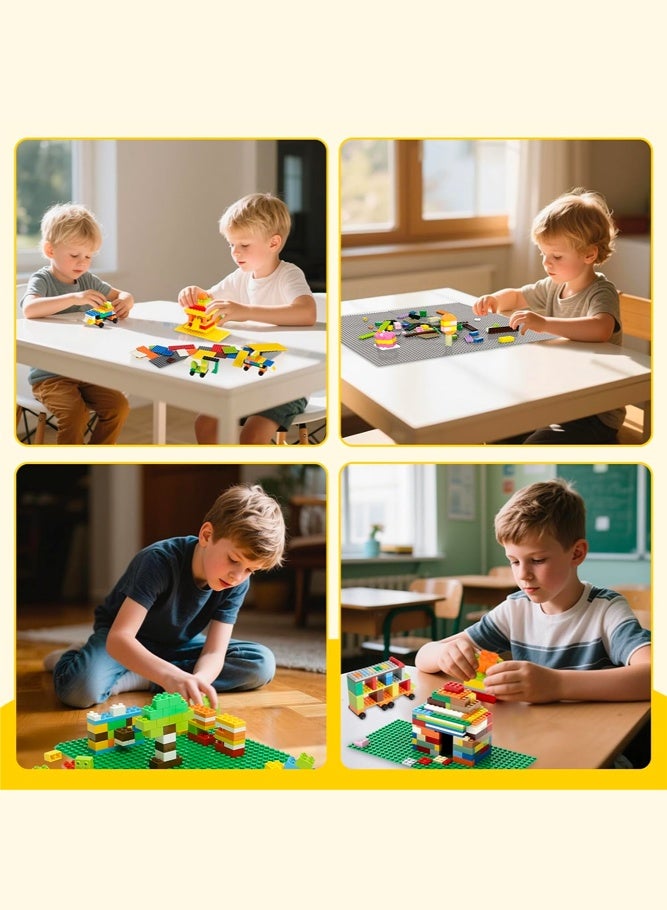 SHABILI Building Brick Baseplates 32x32 Compatible with Major Brick Brands, Durable ABS Construction Base Plate Set for Kids Creative Building Play Platform, Educational Construction Toy for Children (Multicolor) - Image 2