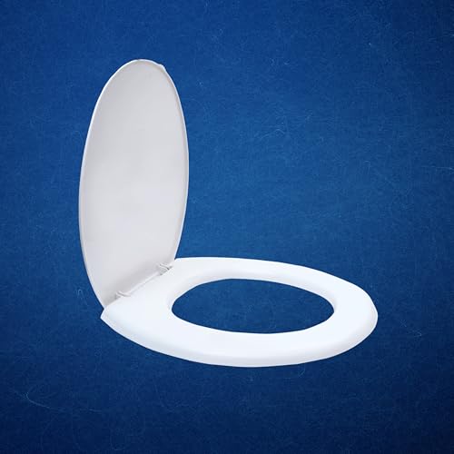 Parryware Toilet Standard Seat Cover Regular with Plastic Hinges 1 Unit Each of PP Seat, PP Cover, Ultra White, Antibacterial & Comfortable, Commode Seat Cover for Bathroom Fixture | E80711C - Image 1