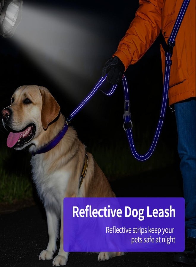 kazazoo Hands Free Dog Leash by Kazazoo, Adjustable 5.8-8.5FT Waist & Crossbody Leash with Quick Off Buckle, Reflective Stitches for Walking, Jogging,Medium to Large Dog M Size Blue - Image 4