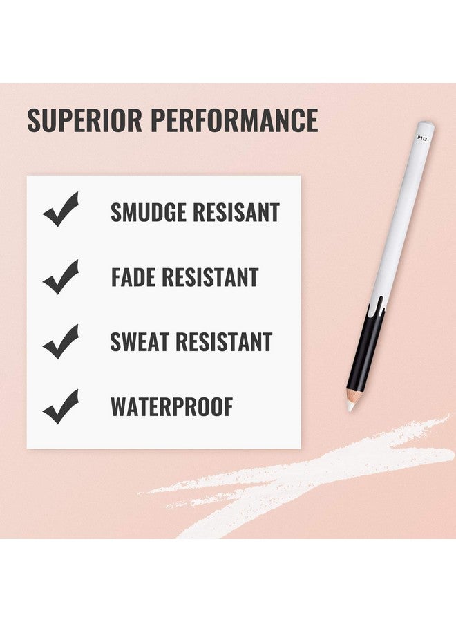 إريندي قلم تحديد العيون إيريندي الأبيض، قلم تحديد العيون الجل الناعم، قلم تحديد العيون، ظلال العيون الاحترافية لتفتيح العيون غير اللامعة المقاومة للماء ومضادة للحساسية، سهلة التلوين، قلم تحديد البشرة - Image 2