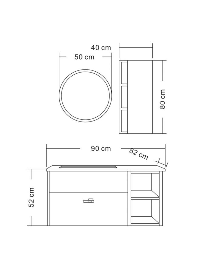 DANUBE HOME Milano Ivana Vanity Model No.Hs16386  - Image 2