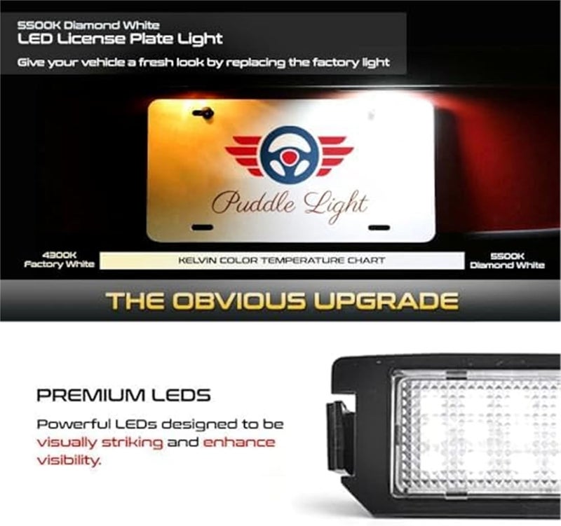 QASULER 6000K LED License Plate Light Lamps - Image 3