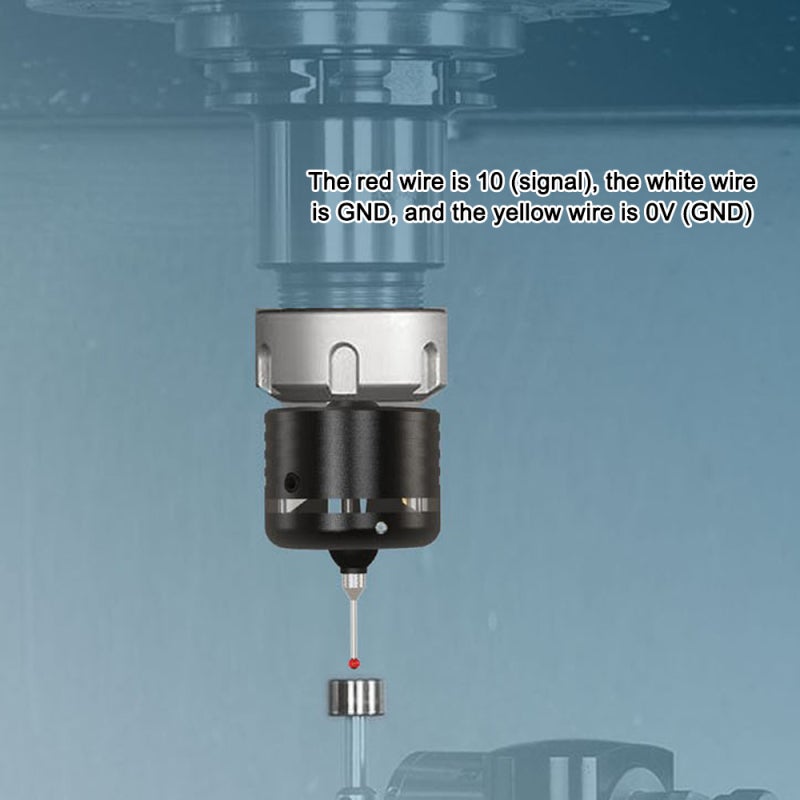 3 Dimensional Edges Finder Black Tungsten Steel & Rubine Construction - IP43 Waterproof Centering Rod for CNC Three-Coordinate Measurement & Industrial Precision Work - Image 4