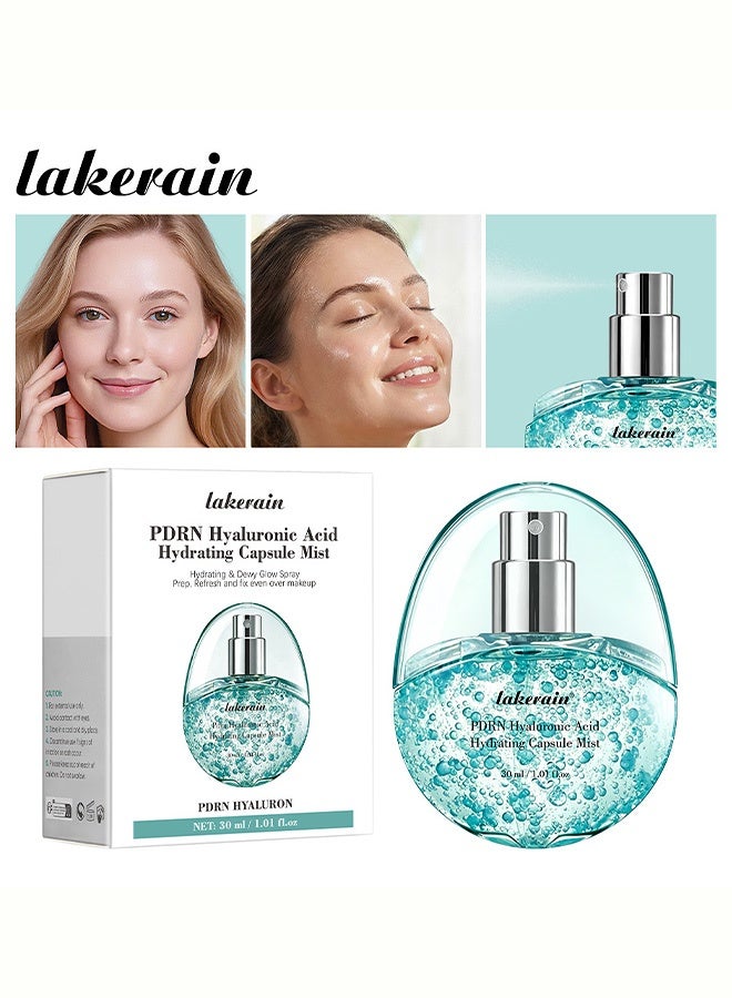 lakerain PDRN Hyaluronic Acid Hydrating Face Spray, Refreshing & Long-Lasting Moisture Mist, Gentle Skin Care for All Skin Types 30ml - Image 1