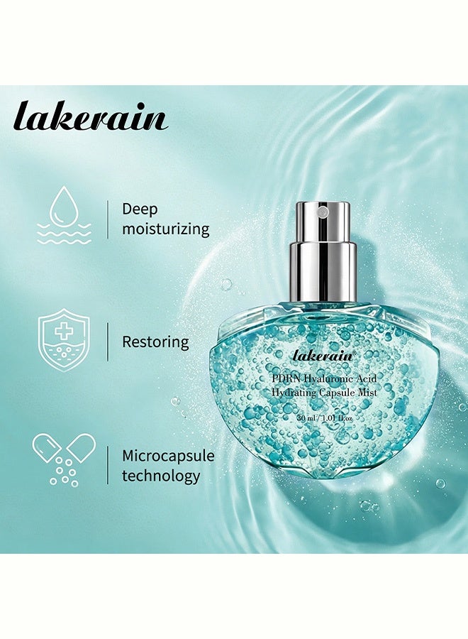 lakerain PDRN Hyaluronic Acid Hydrating Face Spray, Refreshing & Long-Lasting Moisture Mist, Gentle Skin Care for All Skin Types 30ml - Image 5
