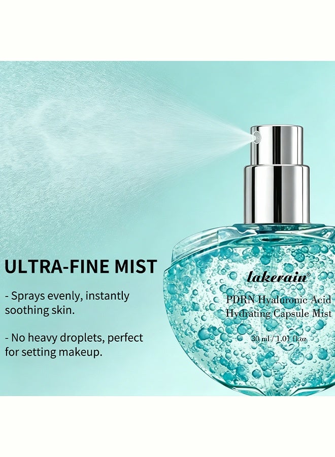 lakerain PDRN Hyaluronic Acid Hydrating Face Spray, Refreshing & Long-Lasting Moisture Mist, Gentle Skin Care for All Skin Types 30ml - Image 4