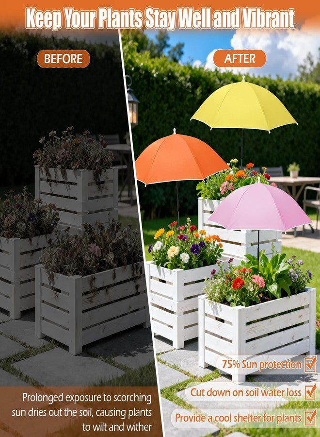 Tryly Plant Umbrellas for Outdoor Plants, Garden Umbrella Shade for Potted Plants and Garden Beds, Provide Shade to Defend Plants From Blazing Sun (1Green 1Yellow) - Image 2