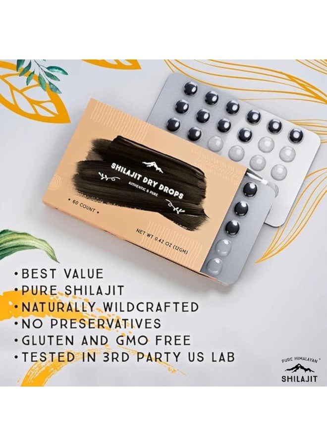 Pure Himalayan Shilajit Dry Drops - 60 Counts - Image 4