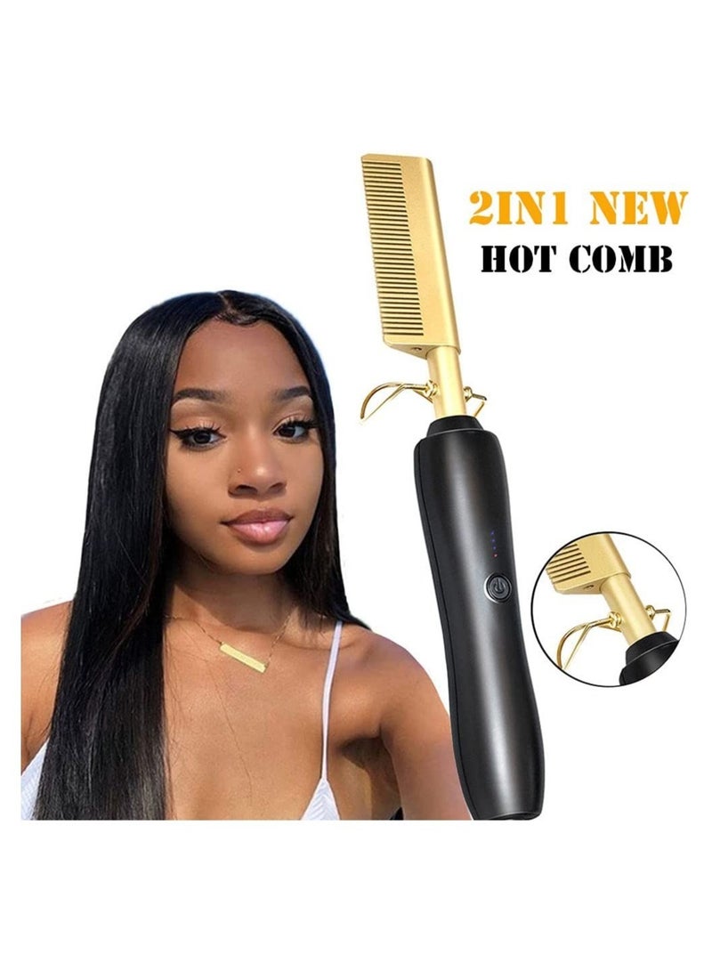 ELTRAZONE Hair Straightener Flat Irons Straightening Brush Hot Heating Comb Hair Straight Styler Corrugation Curling Iron Hair Curler Comb - Image 3