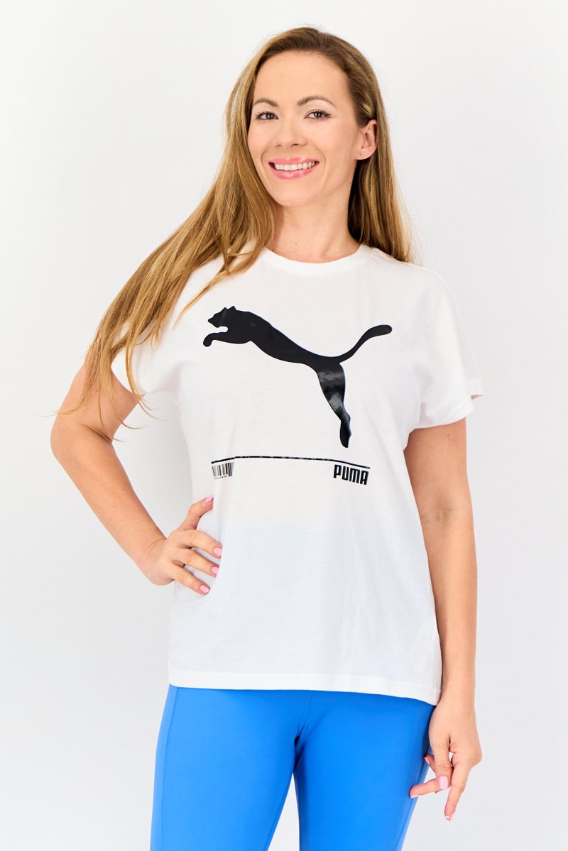 PUMA Women Sportswear Fit Short Sleeve Outdoor T-shirt, White - Image 1