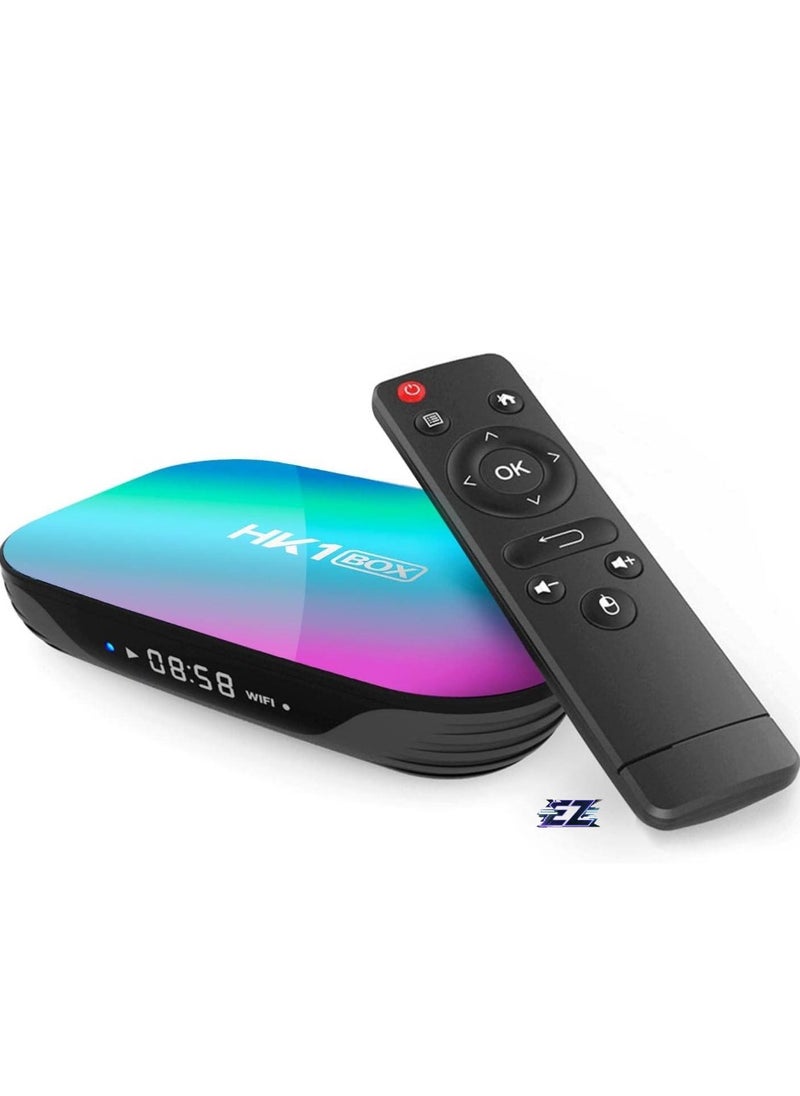 Generic HK1 Box Android TV Box with 4GB RAM, 32GB ROM | S905X3 Quad-Core Processor for Ultra-Fast Performance | 4K UHD Streaming Media Player | Android OS Smart TV Box | WiFi with AirPlay, DLNA, Miracast Wireless Screen Sharing | USB, TF Card & HDMI Ports for Expanded Connectivity  - Image 1