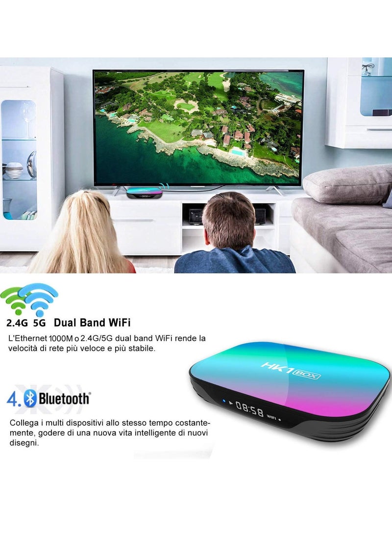Generic HK1 Box Android TV Box with 4GB RAM, 32GB ROM | S905X3 Quad-Core Processor for Ultra-Fast Performance | 4K UHD Streaming Media Player | Android OS Smart TV Box | WiFi with AirPlay, DLNA, Miracast Wireless Screen Sharing | USB, TF Card & HDMI Ports for Expanded Connectivity  - Image 4