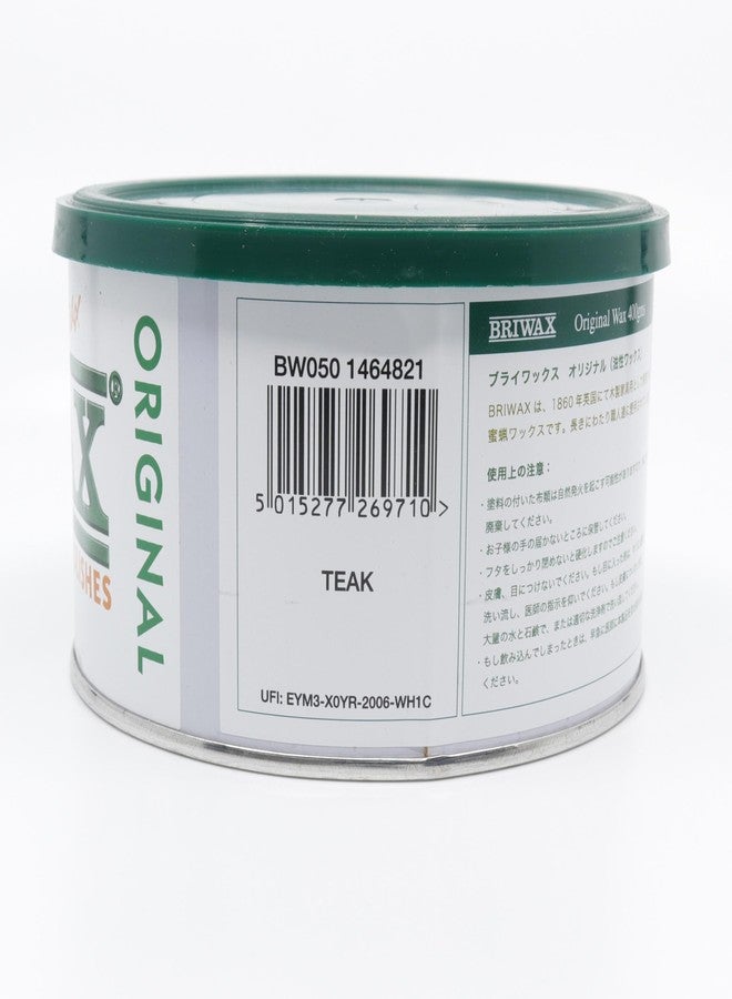 Briwax Original Teak Wax Polish 400g (Japanese Labelled Version) - Same UK Product Inside - Furniture Wax - Cleans, Stains and Polishes - Image 2
