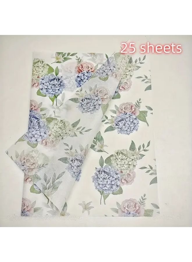 10 Sheets Hydrangea Floral Wrapping Paper 20x14 Inch Translucent Tissue Gift Wrap For Birthdays Weddings Easter Mothers Day DIY Packaging Bouquet - Image 5