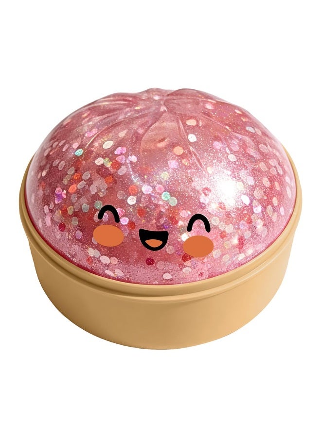 Simulation Glitter Dumpling Fidget Toy – Soft Squeeze Squishy Toy with Steamer Box – Anti Anxiety Sensory Toy – Cute Home Table Decor – Gift for All Ages - Image 1