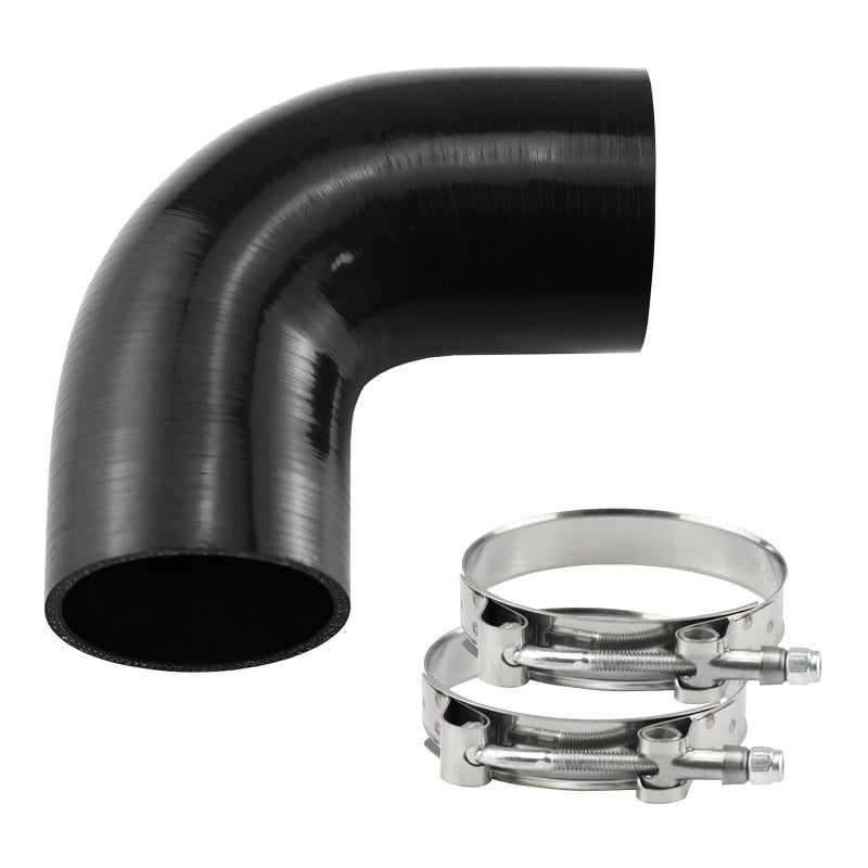 Ucreative 90 Degree Elbow 4-Ply High Performance Coupler Silicone Hose for Vehicle with T-Bolt Clamp (3.0"(76mm))