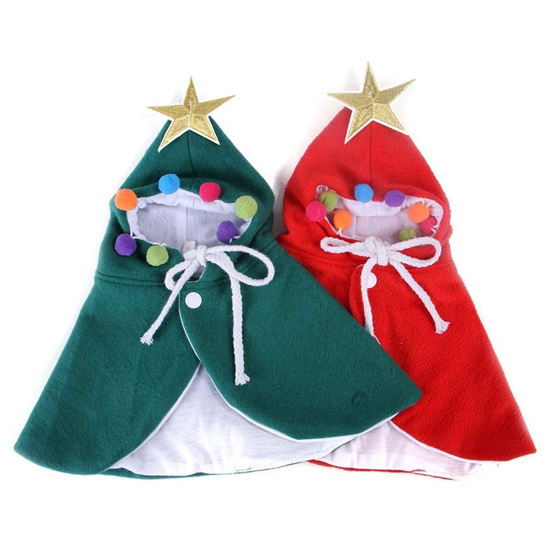 Green Christmas Cat Cloak Cozy Holiday Outfit For Cats And Kittens - Image 4