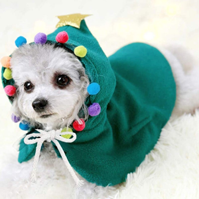 Green Christmas Cat Cloak Cozy Holiday Outfit For Cats And Kittens - Image 5