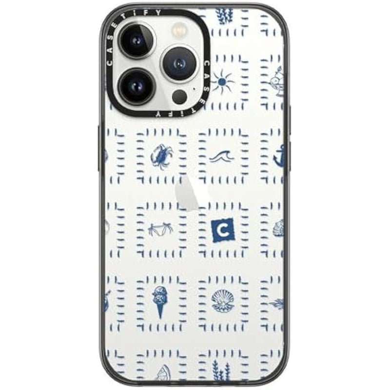 Casetify iPhone 13 Pro Compact Case 【2 x Military Grade Drop Test/4ft Drop Protection】 - Boho Summer - Black - Image 1