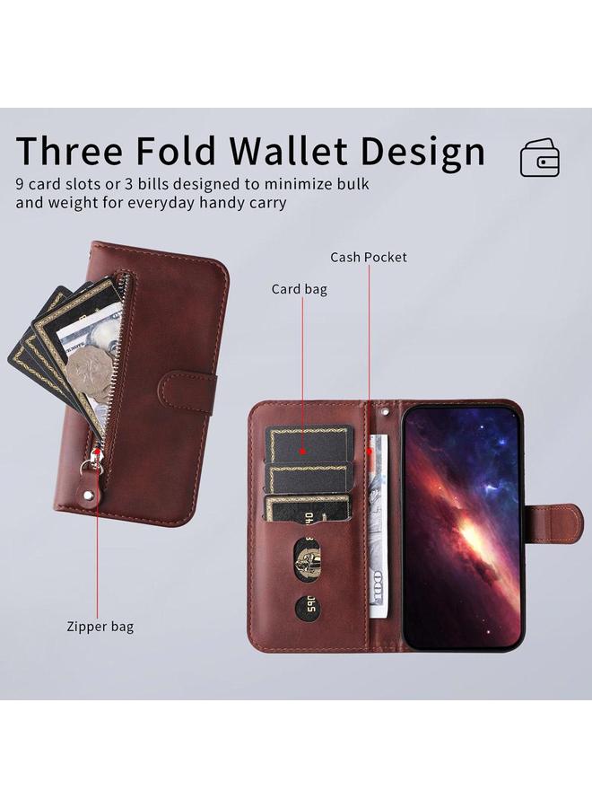 S-TOP Case For Samsung Galaxy F06 5G / M06 5G Fashion Calf Texture Zipper Leather Phone Case - Image 3