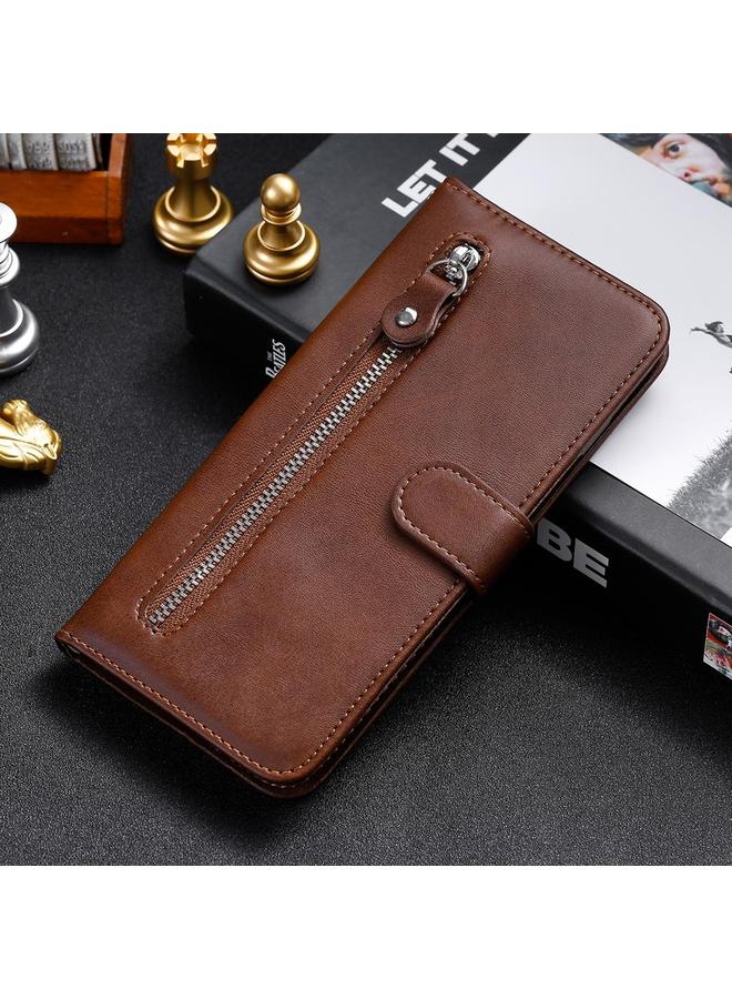 S-TOP Case For Samsung Galaxy F06 5G / M06 5G Fashion Calf Texture Zipper Leather Phone Case - Image 2