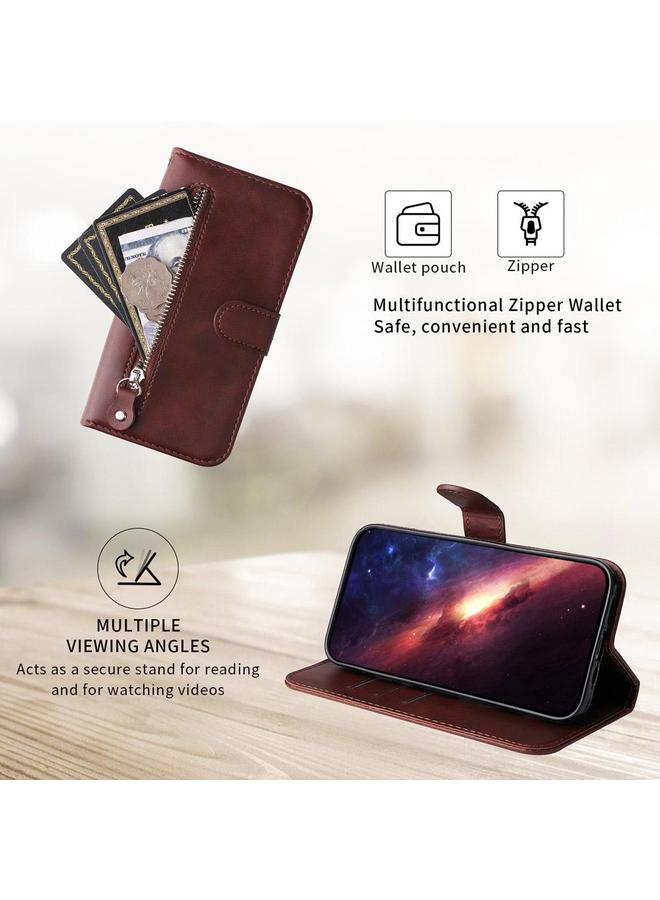 S-TOP Case For Samsung Galaxy F06 5G / M06 5G Fashion Calf Texture Zipper Leather Phone Case - Image 4