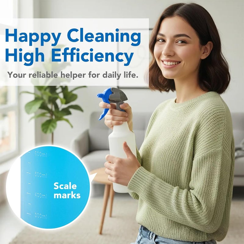 DrDirt زجاجات رش درديرت 650 مل/22 أونصة، عبوة من 4 ألوان، تدفق عالي 3cc، مقاومة للأحماض والقلويات، متوافقة مع الكحول، احترافية، شديدة التحمل للتنظيف وسقي النباتات - Image 4