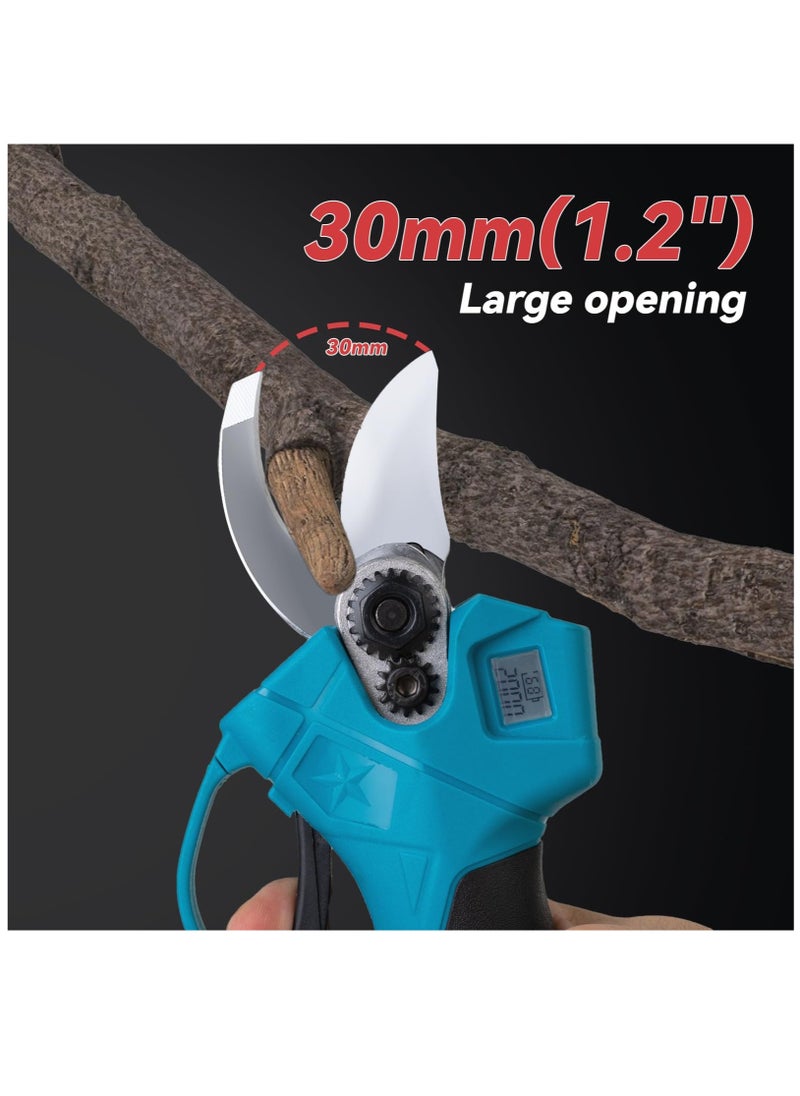 ZLH HITY 21V Electric Pruning Shears, Pruning shears for gardening,Cutter Gardening Scissors, With 2Pcs 2.0Ah Battery,1 Charger Included & Blades Set,1.2 Inch(30MM)  - Image 4