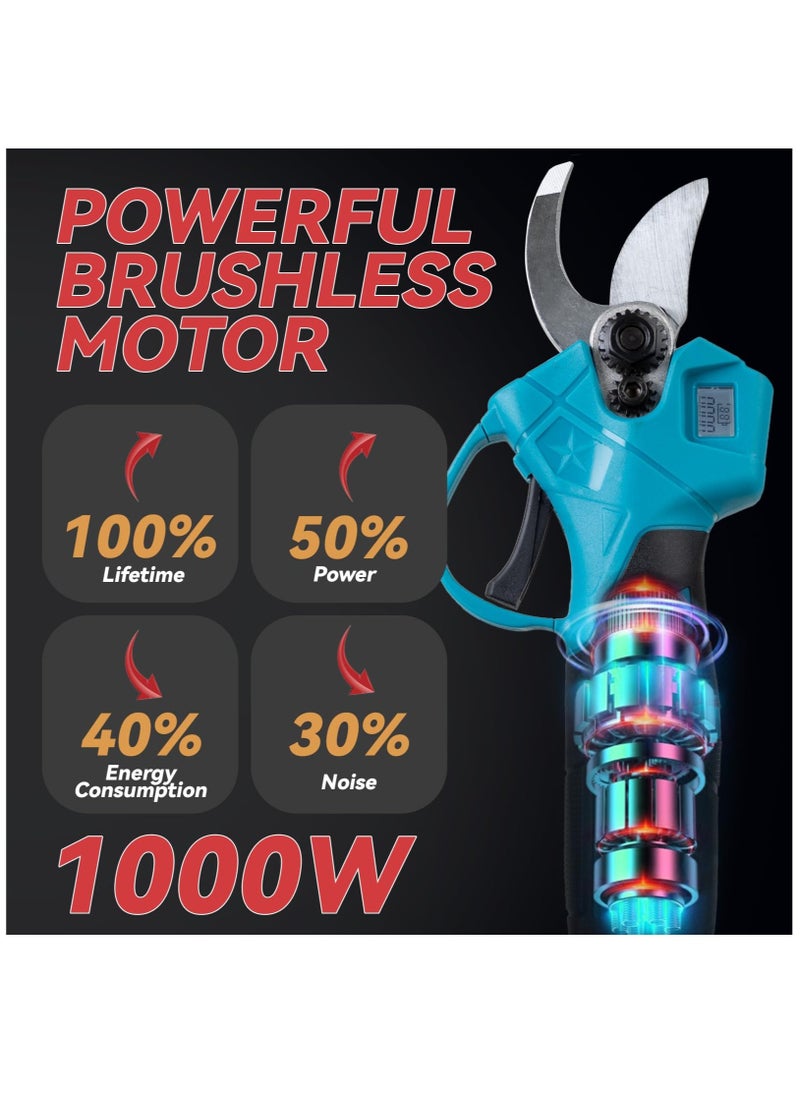 ZLH HITY 21V Electric Pruning Shears, Pruning shears for gardening,Cutter Gardening Scissors, With 2Pcs 2.0Ah Battery,1 Charger Included & Blades Set,1.2 Inch(30MM)  - Image 5