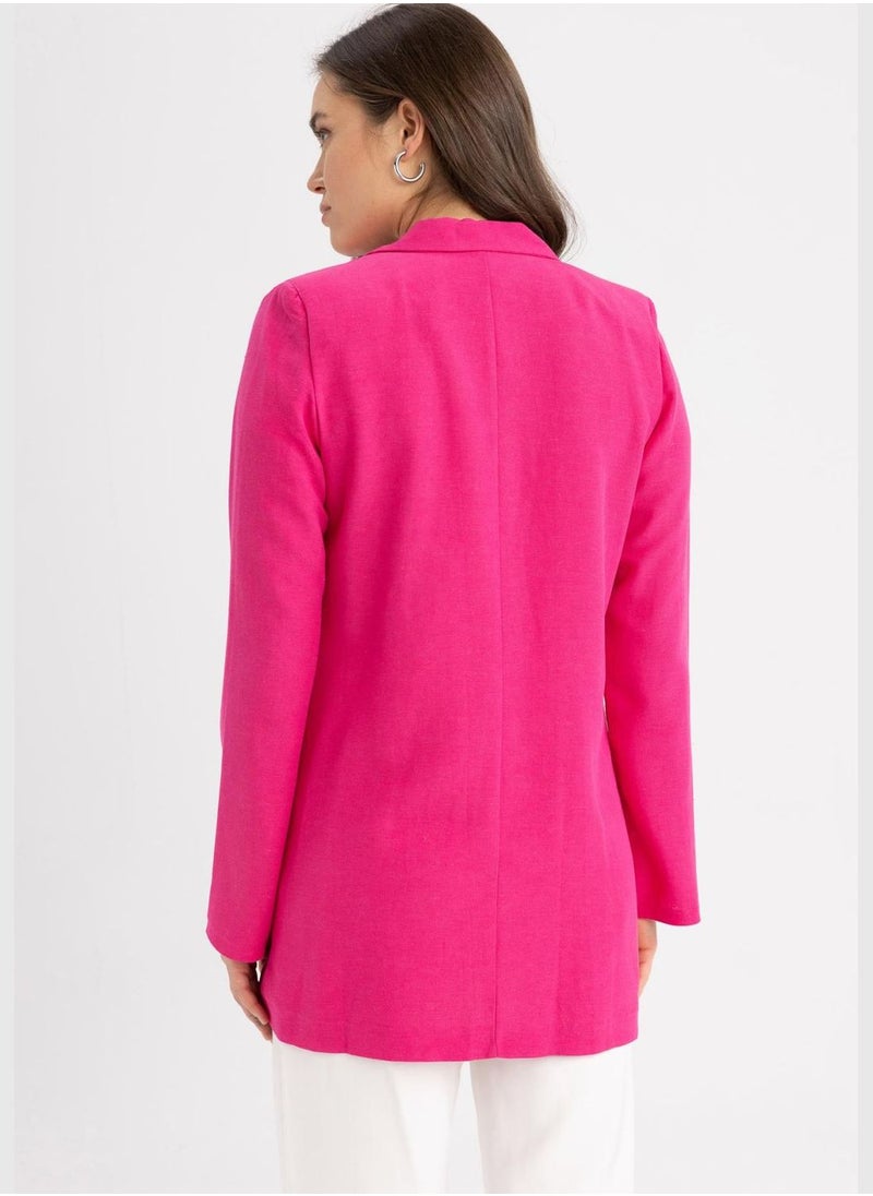 DeFacto Woman Regular Fit Crew Neck Blazer  - Image 5