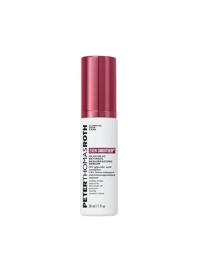 PETER THOMAS ROTH - Peter Thomas Roth | Even Smoother Glycolic Retinol Resurfacing Serum | Glycolic Acid Serum with Retinol for Uneven Texture and Tone, 1 fl. oz. - Image 1