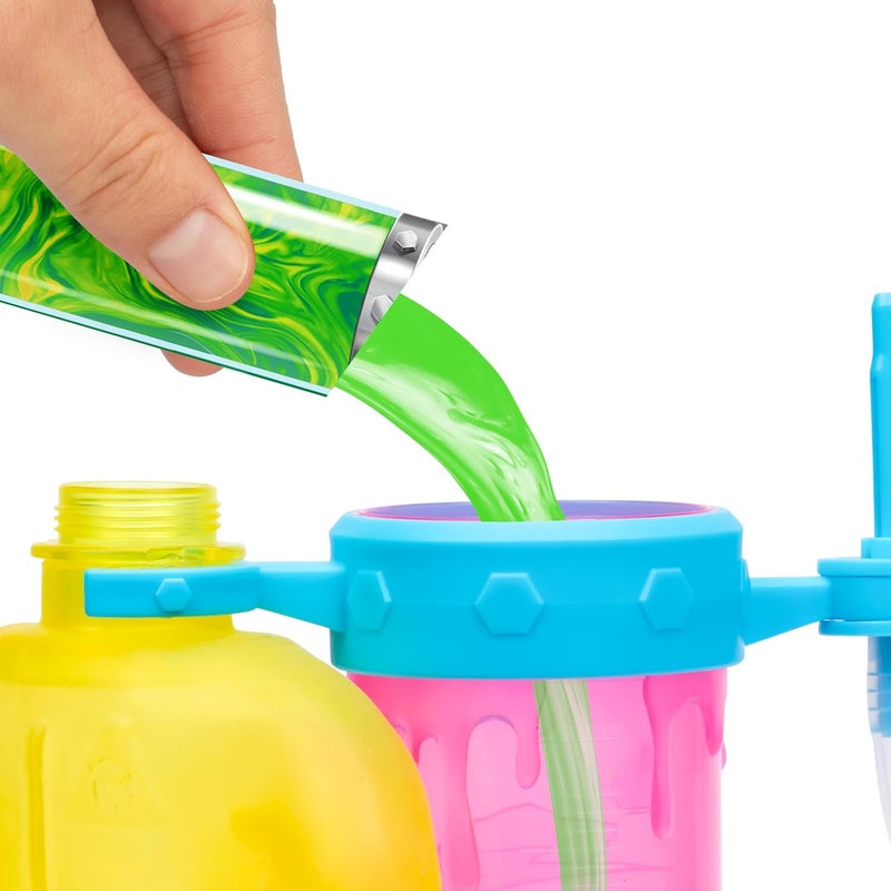 MrBeast Lab مختبر مستر بيست - اصنع شخصية مستر بيست المطاطية الخاصة بك مع محطة الإبداع، مع 3 حشوات لزجة فريدة، اخلط، املأ وابتكر شخصية مستر بيست المطاطية الخاصة بك مرة بعد مرة - Image 4