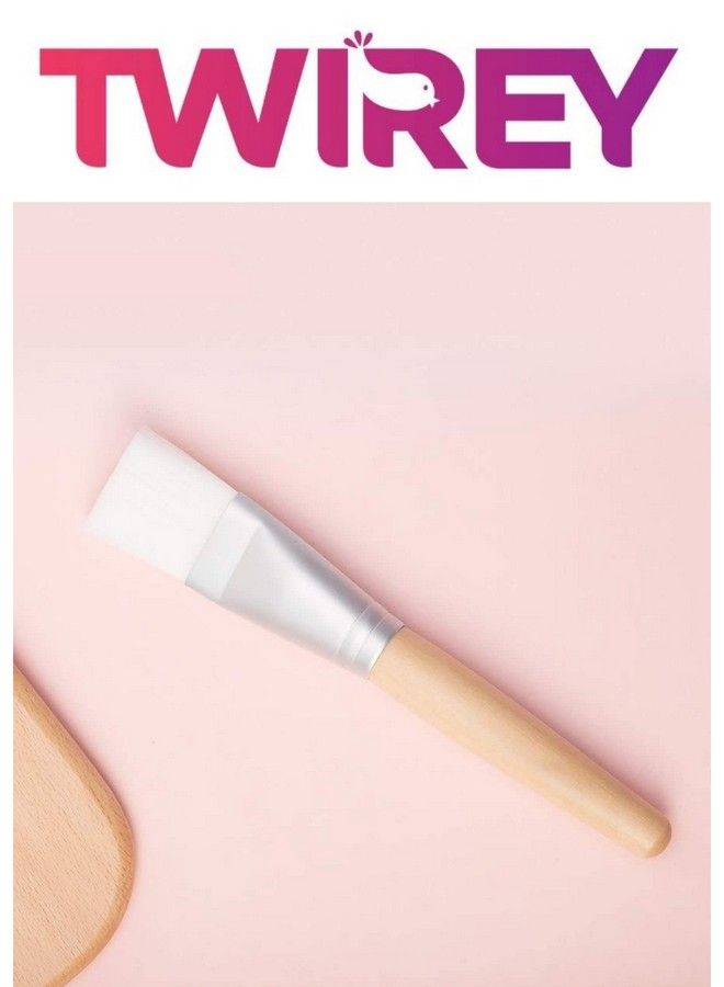 TWIREY Face Mask Pack Brush With Soft Bristle Face Mask And Bleach Apply Brush For Women (Pack Of 1) Multicolor - Image 3