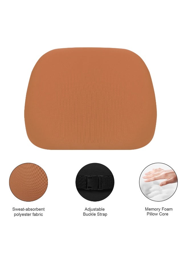 SPIDER Memory Foam Car Headrest Pillow Brown – Ergonomic Neck Support Cushion for Drivers & Passengers, Universal Fit with Adjustable Strap, Relieves Neck Pain & Stress, Breathable Fabric for Home/Office/Travel MPC-001 - Image 3