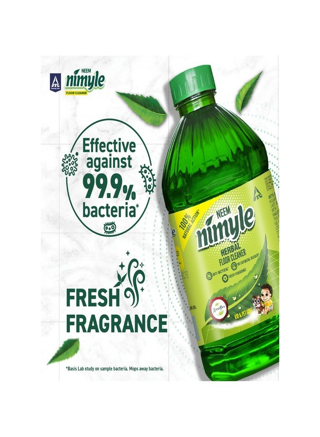 Nimyle سائل تنظيف الأرضيات الصديق للبيئة من نيميل آي تي سي، بتركيبة عشبية، سعة 2 لتر، مع قوة النيم لتوفير حماية مضادة للبكتيريا بنسبة 99.9%، منظف للأسطح - Image 2