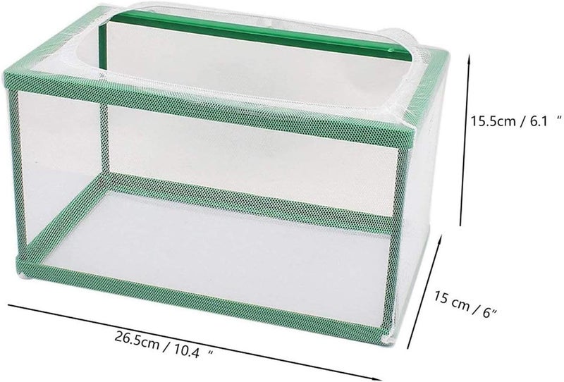 COMOK Fish Hatchery Breeder Box Aquarium Separation Net Nylon Incubator Mesh Fish Breeding Tanks Isolation Box Green Rectangle - Image 2